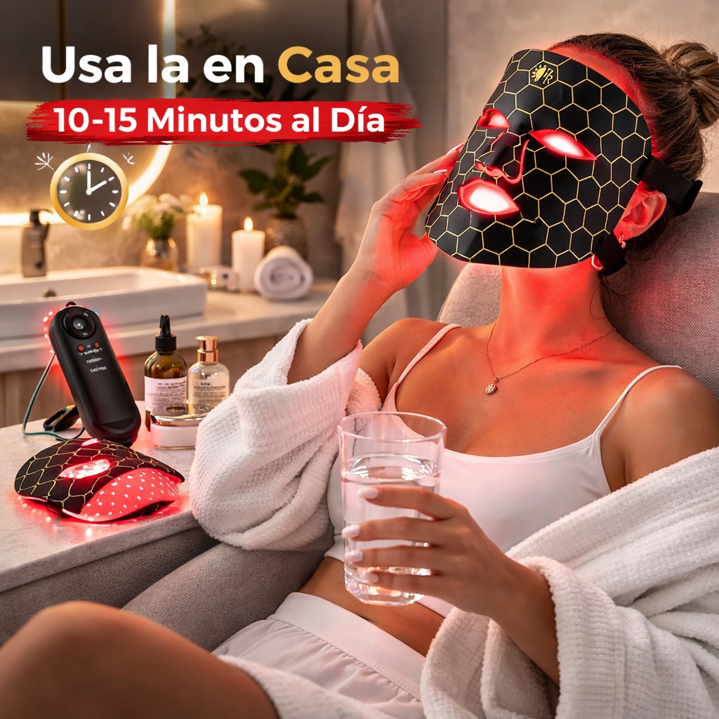 Mascarilla Led Facial Terapia Recargable